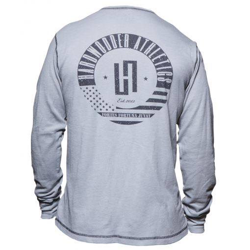 HardWodder Lightweight Thermal In Grey With Contrast Stitch Back