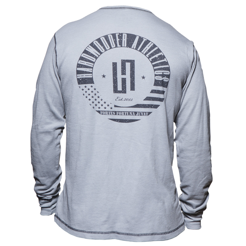 HardWodder Lightweight Thermal In Grey With Contrast Stitch Back