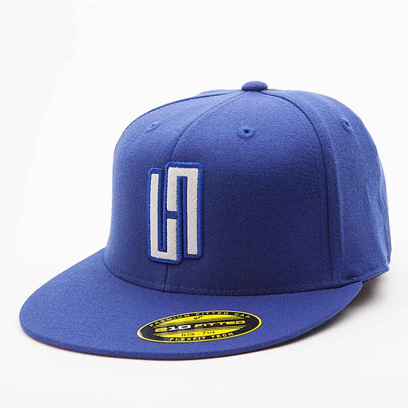 HardWodder Branded FlexFit 210 Fitted Hat In Blue - hardwodder.com