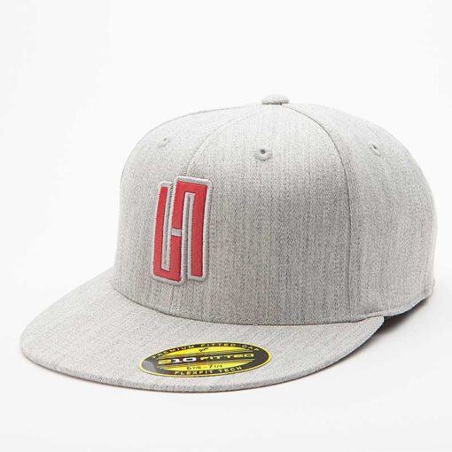 HardWodder Branded FlexFit 210 Fitted Hat In Grey Tweed