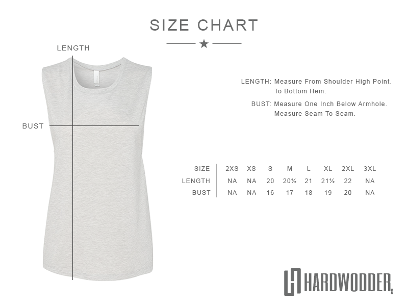 size Chart HW Muscle Tee 73.8803