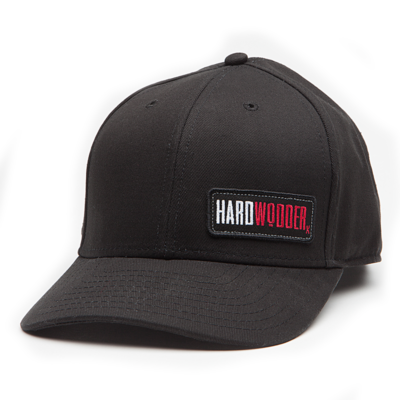 HardWodder Branded Cotton Twill Snapback Hat In Black