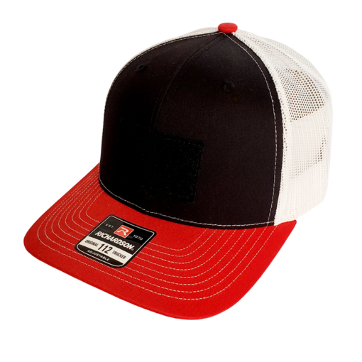 HardWodder Performance Tac Hat In Red And Black On White With No Patch